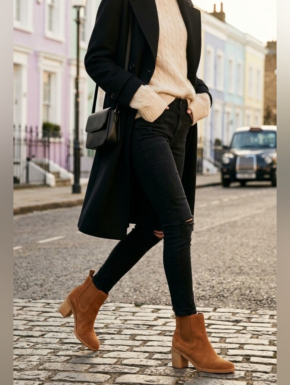 Lauren Ralph Lauren Marianna Suede Block Heel Chelsea Boots Size 8.5 NWB